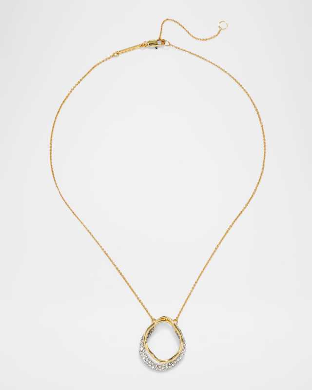 Solanales Gold Crystal Orbit Necklace